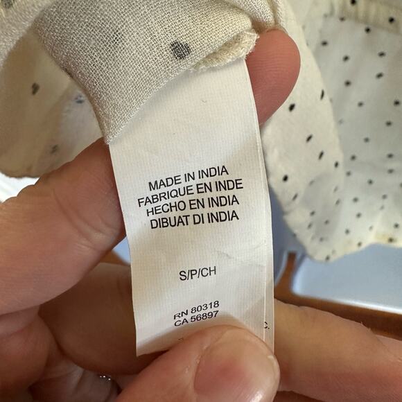 Lucky Brand Polka Dot Blouse, Small, 100% Viscose - Picture 8 of 10
